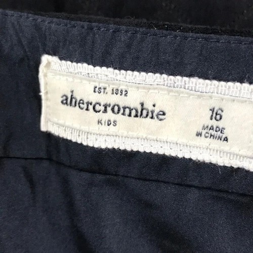 Abercrombie Kids Black Faux Suede Quilted Mini Skirt Girls Size 16 - Picture 7 of 8