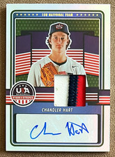 Chandler Hart 2023 USA Stars & Stripes Prime Patch Autograph Rookie #15U-CH /25