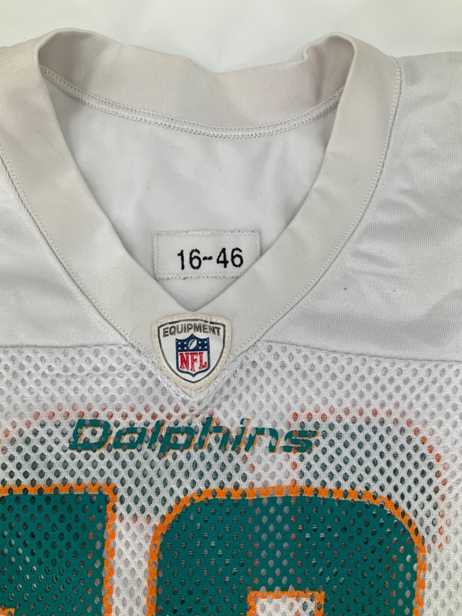 10 MIAMI DOLPHINS GAME USED WHITE NIKE PRACTICE JERSEY SIZE
