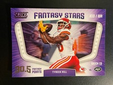 2018 Score Fantasy Stars Tyreek Hill #3 Chiefs Dolphins Football Card