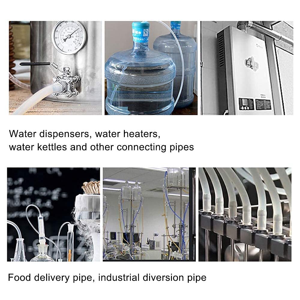 PTFE Tube Tubing Pipe Translucent High Temp Resistance ID 1mm8mm OD