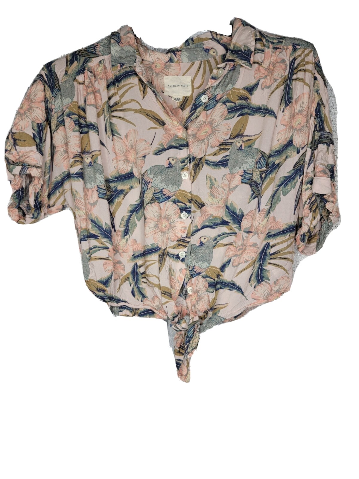 American Eagle floral button down topMedium Crop … - image 1