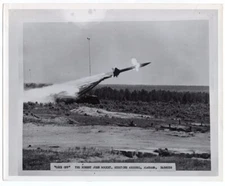 1958 Launch Honest John Rocket Redstone Arsenal Alabama Original News Photo