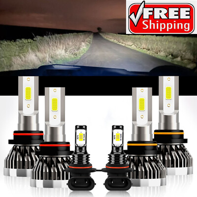 For BMW 525iT 1993-1993 6x LED Headlight + Fog Light Bulbs Combo 6000K white