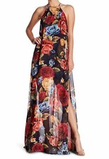 Show me your MUMU Women's Floral Casual Maxi Dress Flover Medium