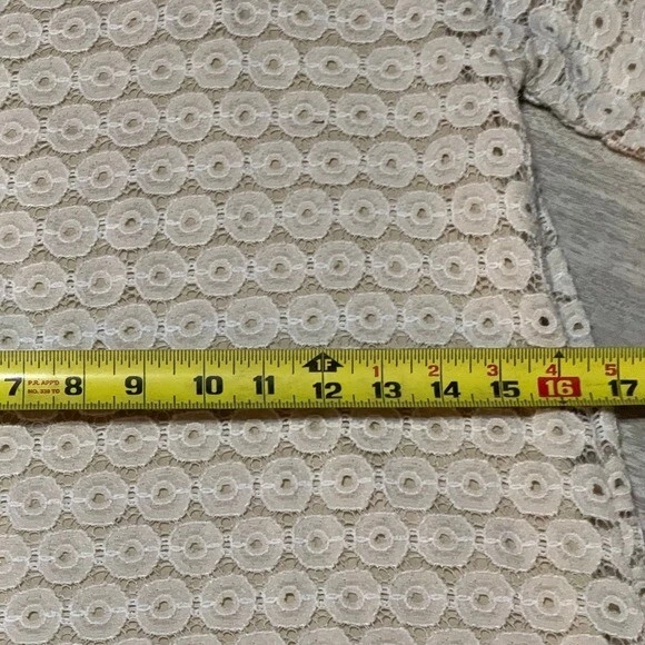 OFF WHITE Abito all'uncinetto foderato bianco sporco pizzo espresso taglia small