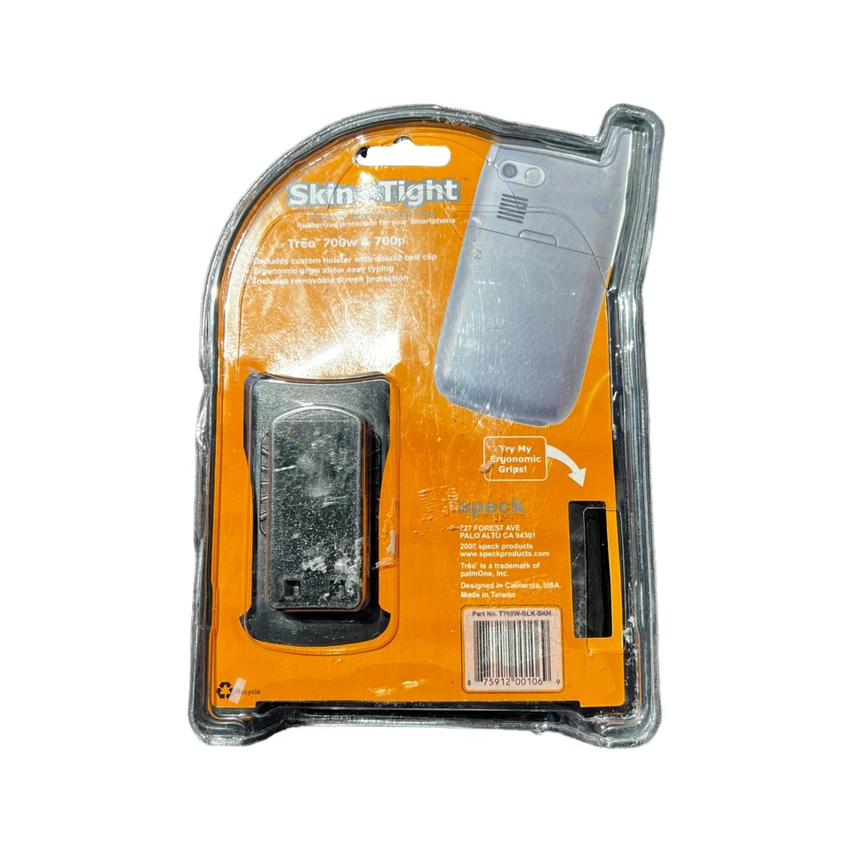 Funda de goma negra ajustada para Treo 700w y 700p de Speck Products Foto 4 de 4