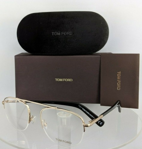 Brandneu Authentisch Tom Ford Brille FT TF 5450 028 49mm Gold Schwarz Gestell - Bild 1 von 6