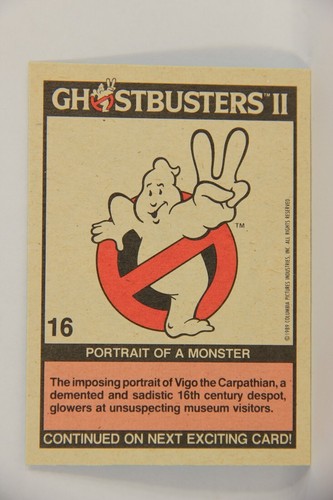 Ghostbusters II 1989 Trading Card #16 Portrait Of A Monster L018953 - Picture 2 of 2