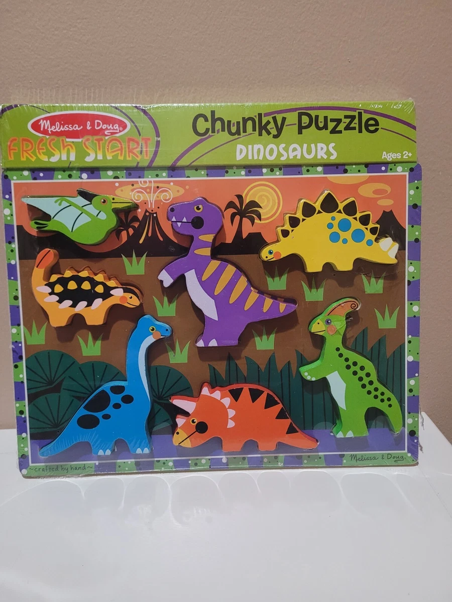 Dinosaurs: Melissa & Doug Dinosaurs Chunky Wooden Jigsaw Puzzle - Funstra