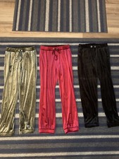 3 Pairs Womens Velour Pants size medium