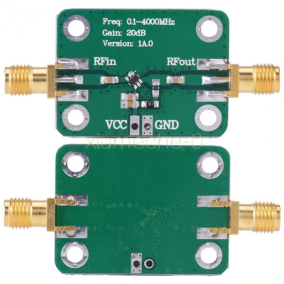 0.1-4000MHz Broadband RF Wideband Amplifier 20dB Low Noise LNA Microwave RF M8