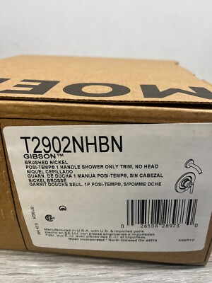 Moen T2902NHBN Gibson Shower only Trim Posi-Temp Brushed Nickel READ