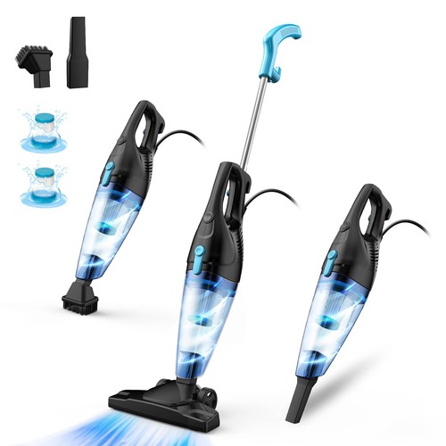 400W Corded Stick Vacuum Cleaner with Handheld, HEPA Filter, Portable