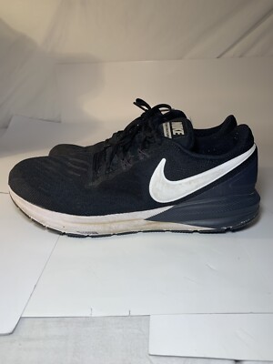Nike Mens Zoom Air Structure 22 Black Running Shoes Sz 12 AA1639