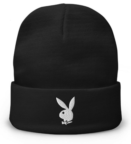 Playboy beanie black with white logo | eBay