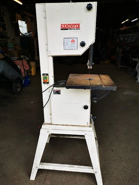 AXMINSTER BS350 BANDSAW AND STAND single phase and fully working