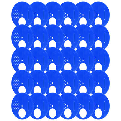 (Blue)30Pcs Beehive Door Entrance Disc Plastic Round Exit Vent Gate AOS
