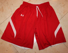 NWOT Men's UNDER ARMOUR Clutch Reversible Basketball Shorts Scarlet/White: Med