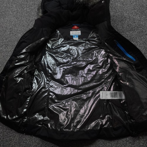 Columbia Bodywarmer Gilet Mens Medium Black Omni Heat Down Feather Puffer Hooded - Bild 4 von 11