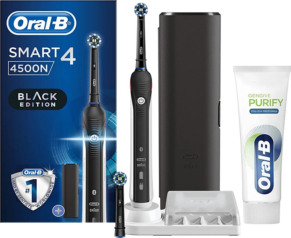 Oral-B Smart 4 4500 CrossAction Spazzolino Elettrico Ricaricabile - Nero