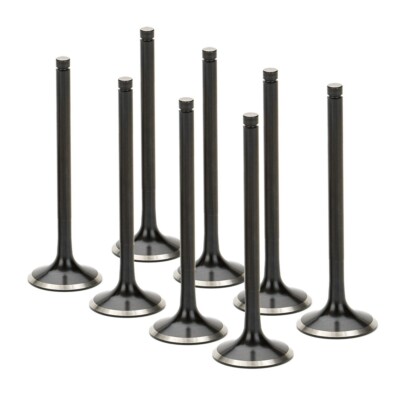 SuperTech Black Nitrided 28.00 mm STD Exhaust Valve 8pc Fits Honda B16 B17 B18