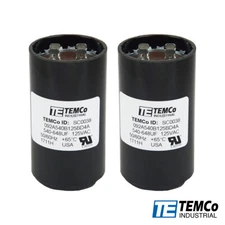 TEMCo 540-648 uf/MFD 110-125 VAC volts Round Start Capacitor 50/60 Hz -Lot-2