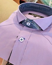 NWT BOGOSSE men's Size 2 Small Long Sleeve button down shirt Solid X-O pat