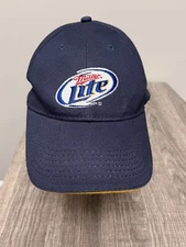 Miller Lite Hat Beer Navy Baseball Adjustable Strapback Dad Cap