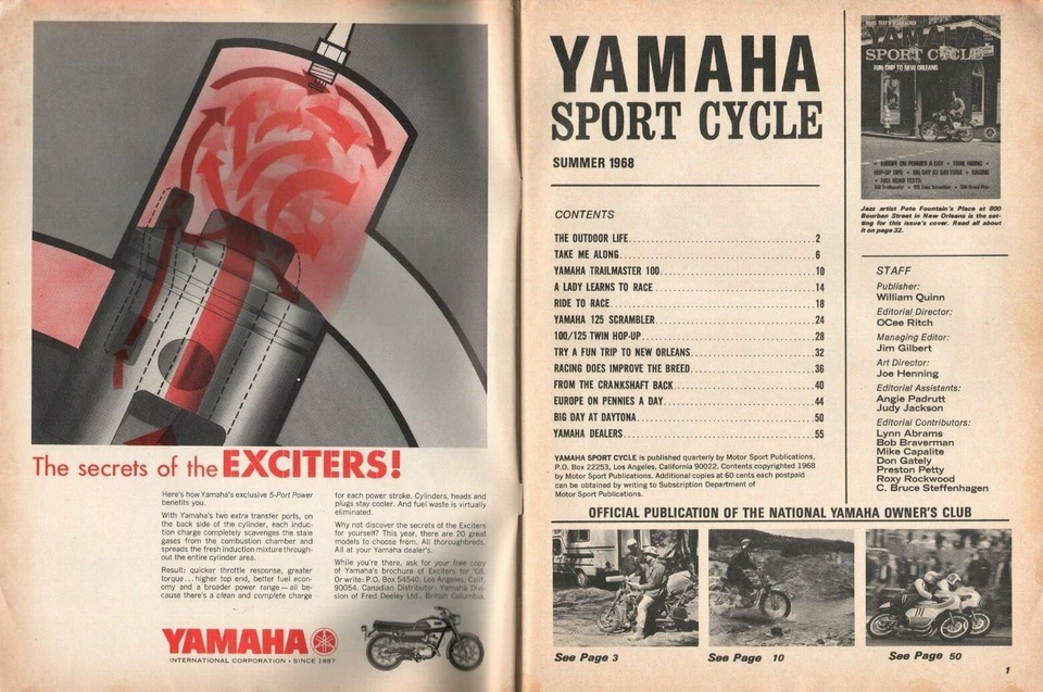 1968 Summer Road Test's Yamaha Sport Cycle - Vintage Motorcycle Magazine - Image 2 of 3