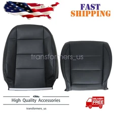 Driver Bottom & Top Replacement Leather Seat Cover Black For 2006-2010 VW Jetta
