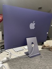 2025 M4 Apple iMac Desktop Purple with Magic Mouse and Magic Keyboard