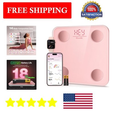 Digital Bathroom Scale with Body Mass Index - Accurate Metrics & Health App Sync
