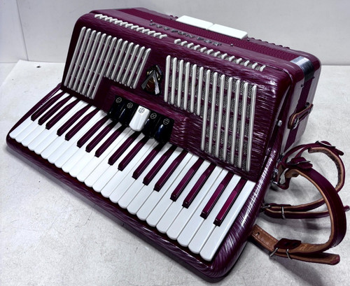 Scandalli Silvana V Accordion Burgundy Pearl 41/120 Made in Italy w Case