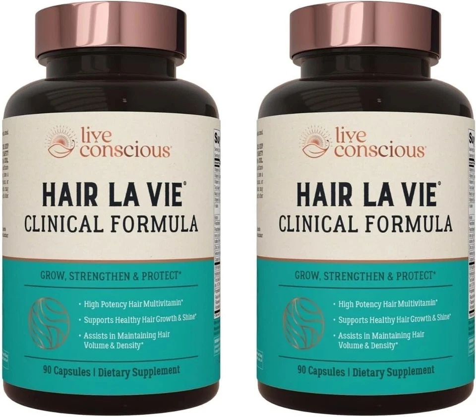 Hair La Vie Clinical Formula Hair Vitamins with Biotin & Saw PalmettoExp 04/2027 - Image 4 of 4
