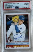 2025 Topps Heritage Real One Autographs Roki Sasaki RC PSA 10  POP 39