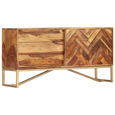 Bois Massif de Sesham Buffet Commode Armoire de Rangement Salon Maison vidaXL - Photo 1/4