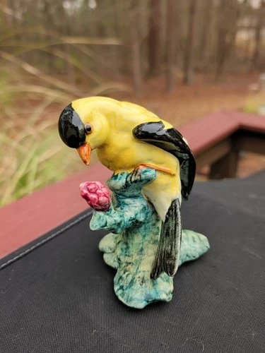 Vintage Stangl Pottery Birds Crested Goldfinch #3813 ~ 5"