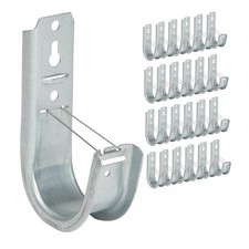 ICC 2-Inch Wall Mount J-Hook 25-Pack, Cable Support Hooks with Retainer Cl...