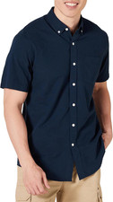 Men'S Short-Sleeve Oxford Shirt with Pocket