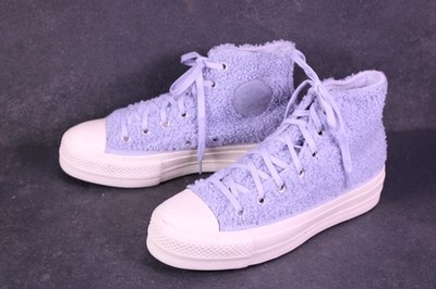 Converse Sneaker CTAS Lift Hi Platform Chucks Gr. 38 hellblau Fell Teddy BC1627