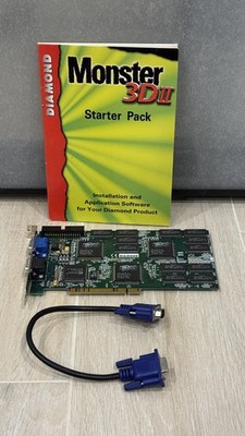 3DFX Voodoo II 8MB EDO PCI Graphics Accelerator Card Diamond Monster 3D