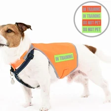  4pcs Dog Training Reflective Patch Security Collar Patches For Harness And