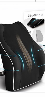 Travel Ease Ergonomisches Lendenwirbelstützkissen, Memory Foam Rückenstützkissen 