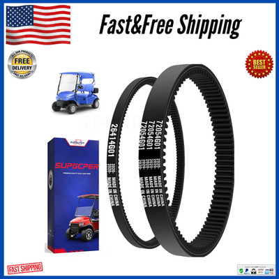 EZGO Drive Belt & Starter Belt, Golf Cart & Black, High Quality, Durable, (USA),