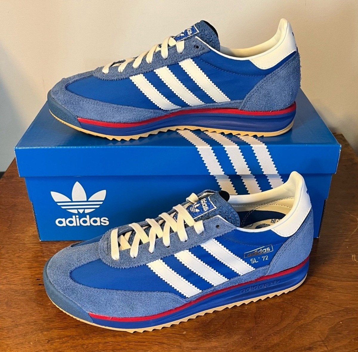 adidas Originals SL 72 RS Blue Scarlet BRAND NEW Sneakers Shoes IG2132 / Men’s IG2132 adidas Originals SL 72 RS Blue Better Scarlet Cream  main image 4