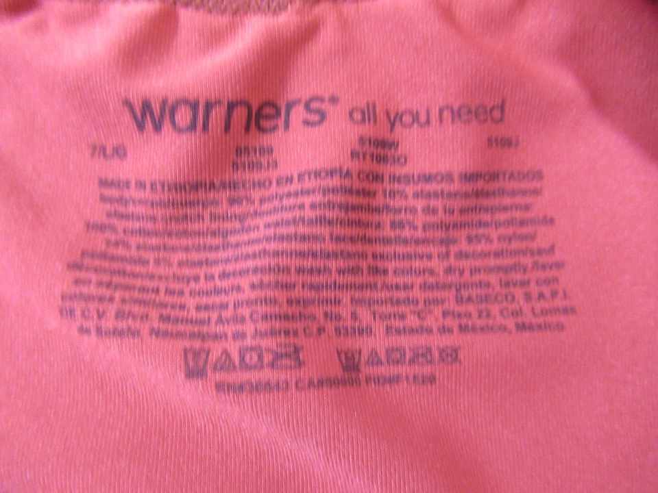 NOVA Calcinha Feminina Warners Microfibra Hi-Cut L/7 Vermelha 5109j - Imagem 3 de 4