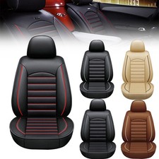 5 Seat Full Set Car Seat Cover Luxury Leather Universal Front Rear Back Cushion
