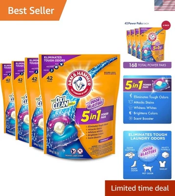 Fresh-Scented 5-in-1 Laundry Pods - Plus Odor Blasters to Combat Stains & Odors