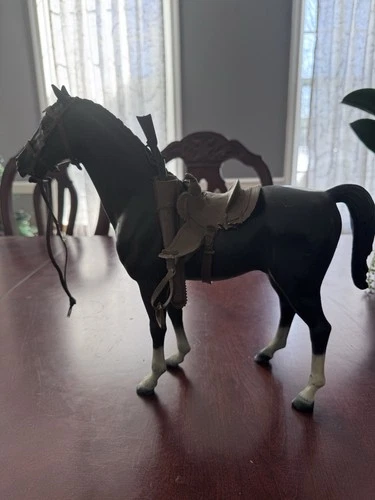 VINTAGE JOHNNY WEST ACTION FIGURE HORSE  BLACK THUNDERBOLT  MARX